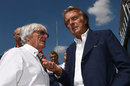 Luca de Montezemolo and Bernie Ecclestone in the Monza paddock