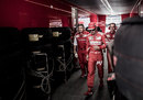 Fernando Alonso makes his way to the grid