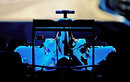 Lewis Hamilton prepares to leave the pits