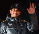 Lewis Hamilton waves to the crowd