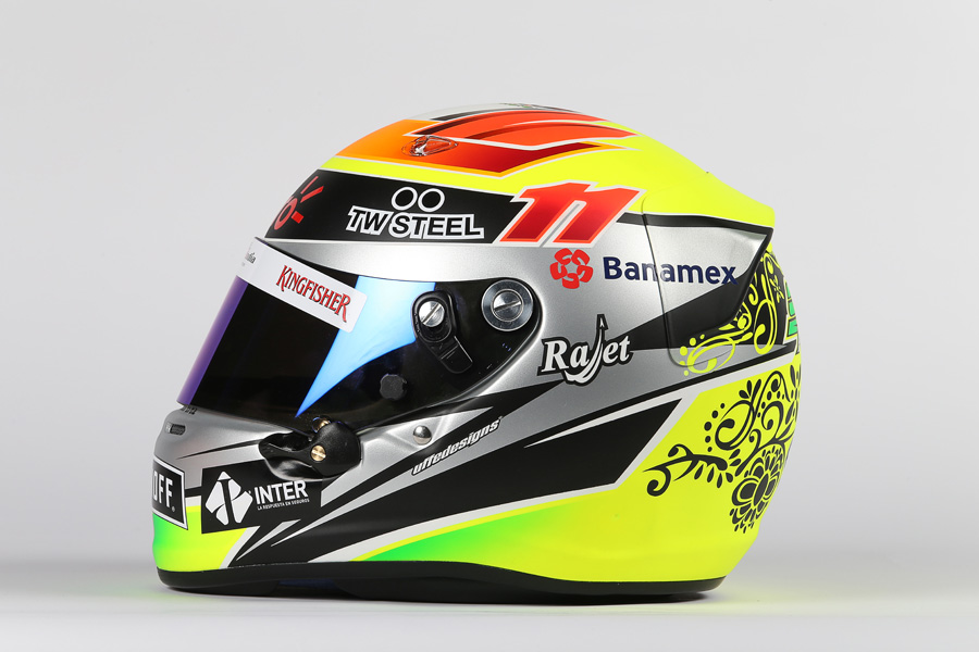 Sergio Perez's helmet design for the 2015 season