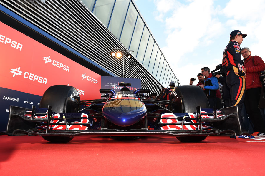 A low angled shot of the Toro Rosso STR10