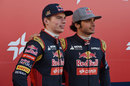 Toro Rosso's all-rookie line-up of Max Verstappen and Carlos Sainz Jr pose for the cameras