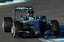 Nico Rosberg rounds the apex in the Mercedes W06 Hybrid