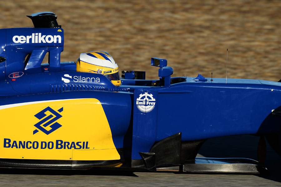 Marcus Ericsson behind the wheel of the 2015 Sauber