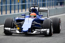Sauber rookie Felipe Nasr heads down the pit lane on Monday