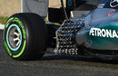 An aero sensor on the rear of Lewis Hamilton's Mercedes W06 Hybrid