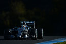 Lewis Hamilton puts more laps on the Mercedes