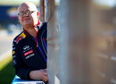 Red Bull's Rob Marshall watches from the pit wall