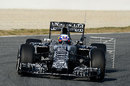Daniel Ricciardo drives the Red Bull RB11 with an aero sensor attached