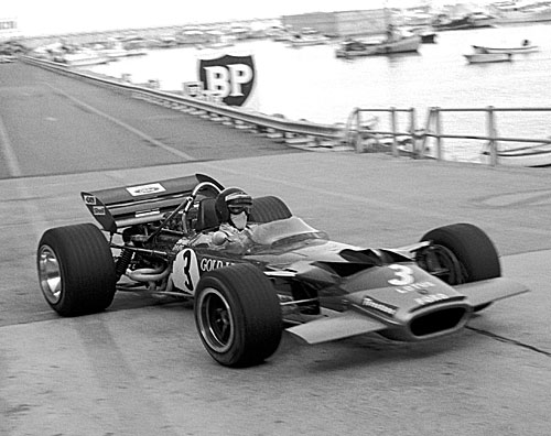 Jochen Rindt only led for 400 yards but it was enough to win the race