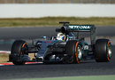 Lewis Hamilton guides the Mercedes through a corner on Friday afternoon