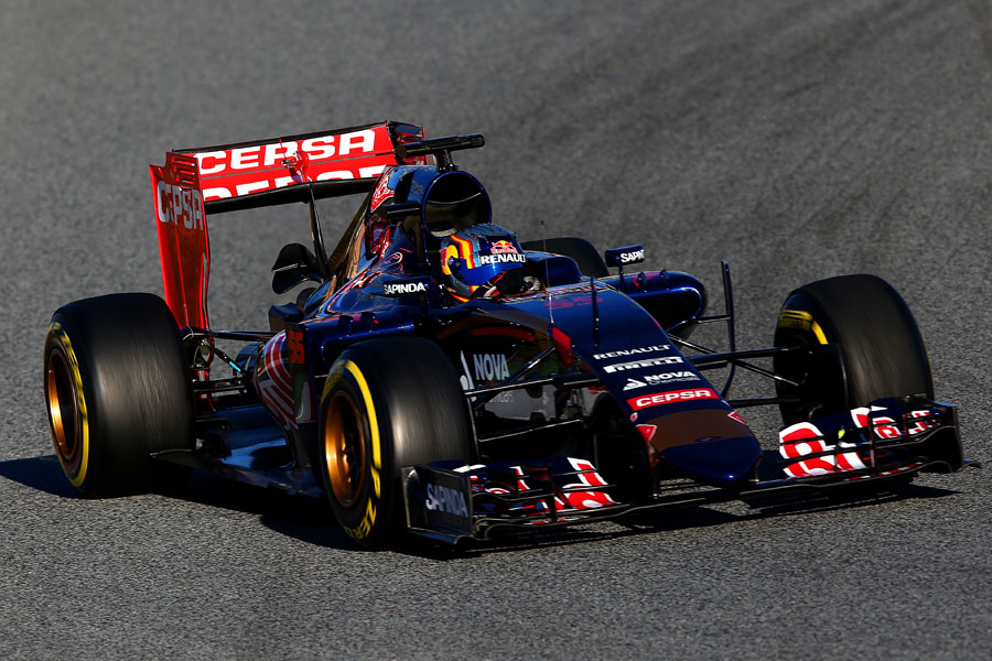 Carlos Sainz Jr gets some mileage in the Toro Rosso