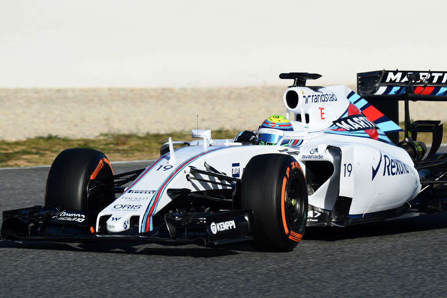 Felipe Massa approaches a corner in his Williams