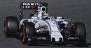 Felipe Massa puts the hard tyre through its paces in his Williams