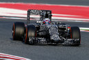 Daniel Ricciardo tests out the hard tyre in his Red Bull