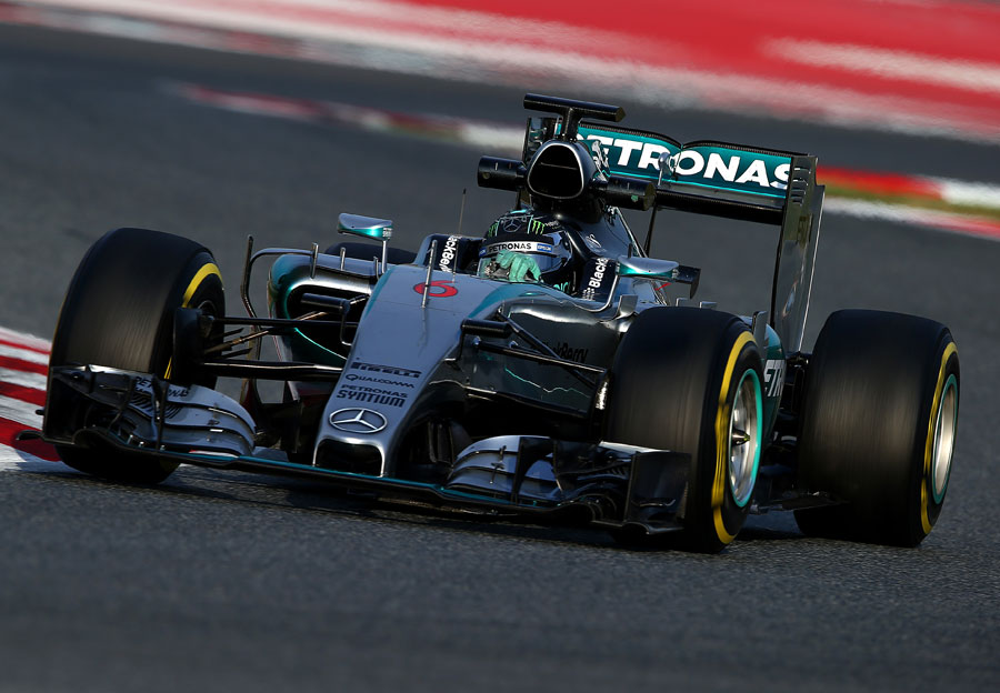 Nico Rosberg rounds the apex on Sunday