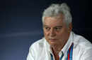 Williams technical chief Pat Symonds speaks to the media