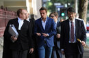 Giedo van der Garde leaves court after winning his case against Sauber 