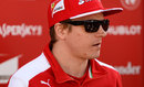 Ferrari's Kimi Raikkonen faces the media on Thursday