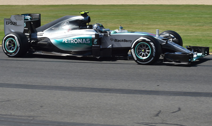 Nico Rosberg on track during FP2