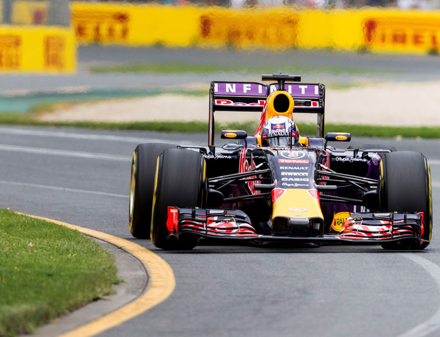 Daniel Ricciardo behind the wheel of the Red Bull in qualifying