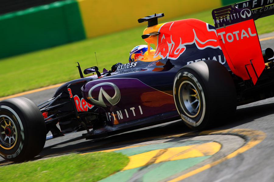 Daniel Ricciardo behind the wheel of the Red Bull 