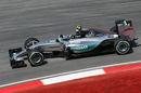 Nico Rosberg guides his Mercedes around the apex