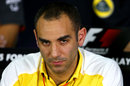 Cyril Abiteboul in the FIA press conference