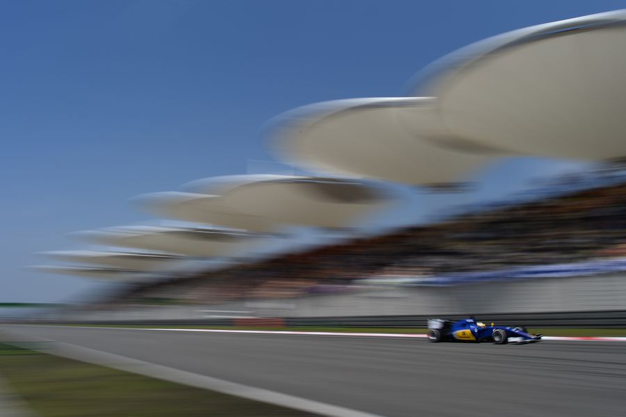 Marcus Ericsson at speed in the Sauber