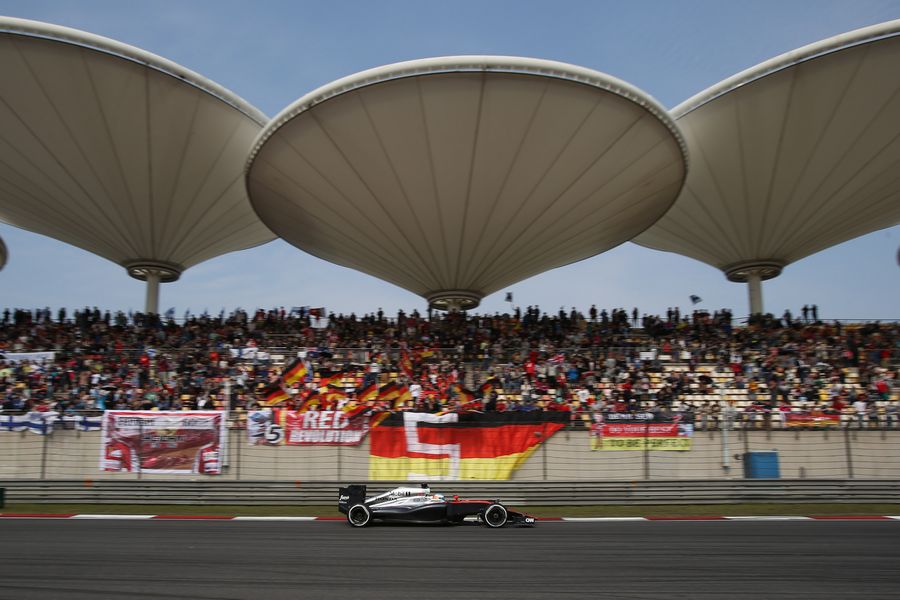 Fernando Alonso on track in the McLaren