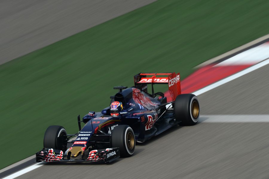 Max Verstappen puts the STR10 through its paces