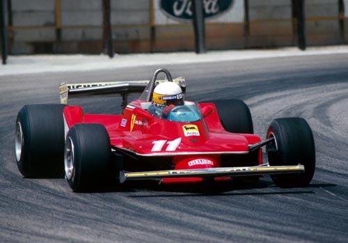 Jody Scheckter in action for Ferrari