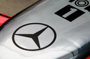 Mercedes badge on the McLaren