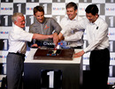Jenson Button takes part in a PR event