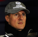 Michael Schumacher faces the press