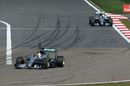 Lewis Hamilton leads teammate Nico Rosberg 