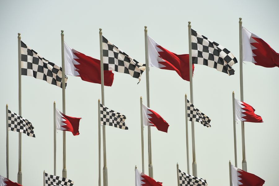 FIA and Bahrain flags at the circuit