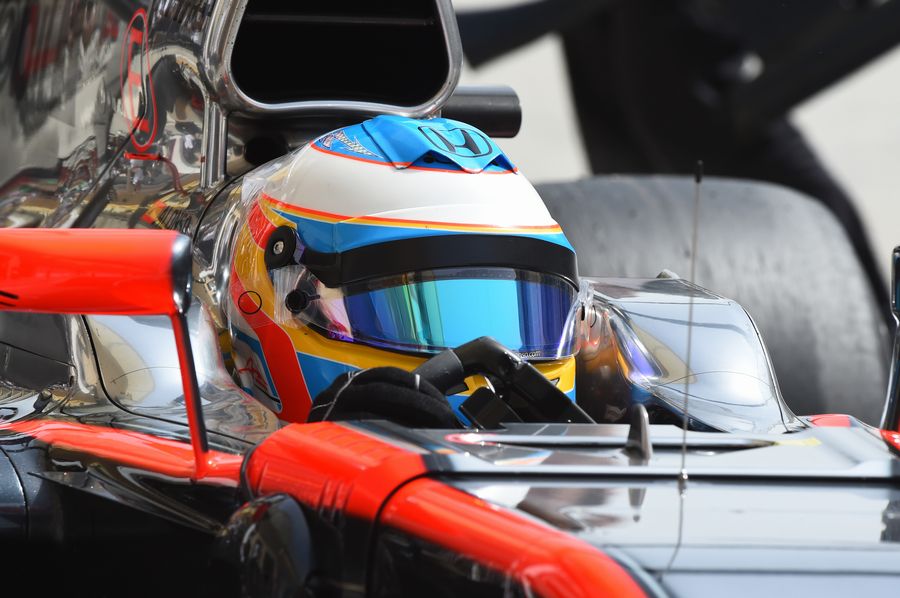Fernando Alonso in the McLaren cockpit
