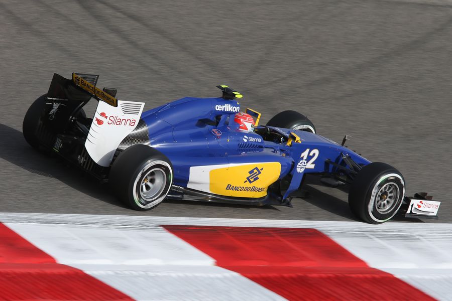 Felipe Nasr on the track