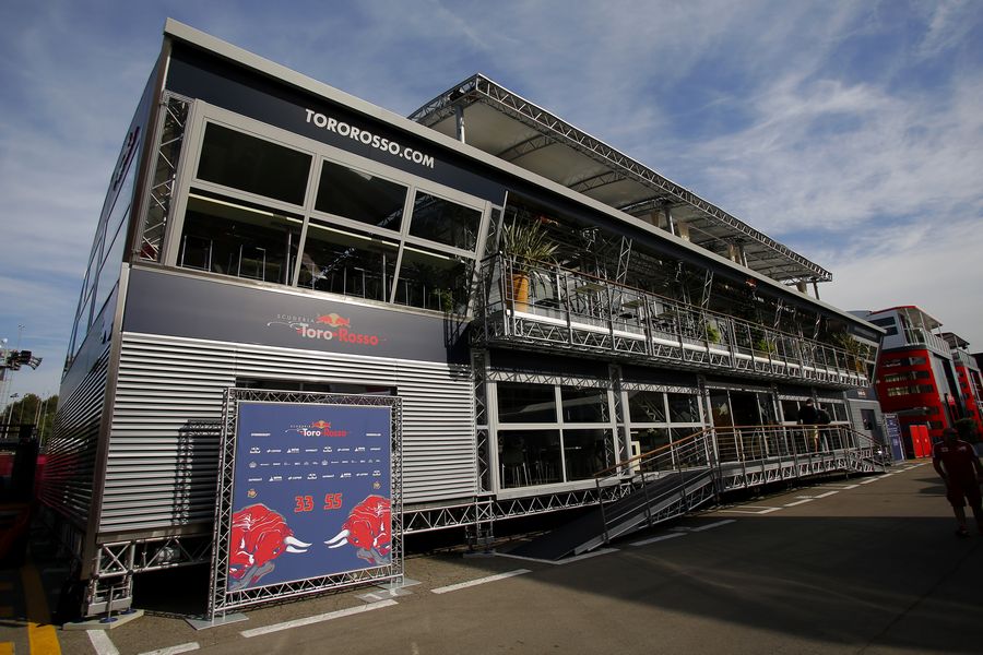 The Toro Rosso motorhome in the paddock