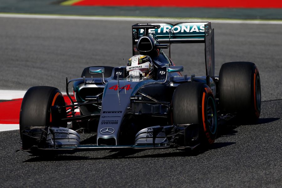 Lewis Hamilton looks comfortable on the track