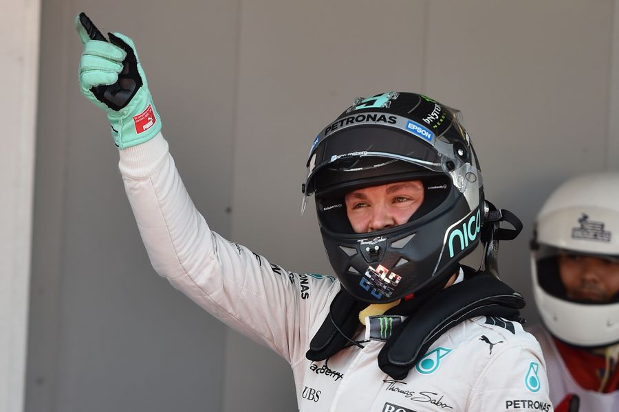 Nico Rosberg congratulate his pole position
