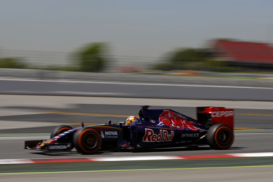 Pierre Gasly on track in the Toro Rosso STR10