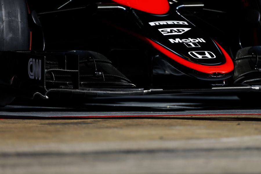 Front wing detail on the McLaren MP4-30