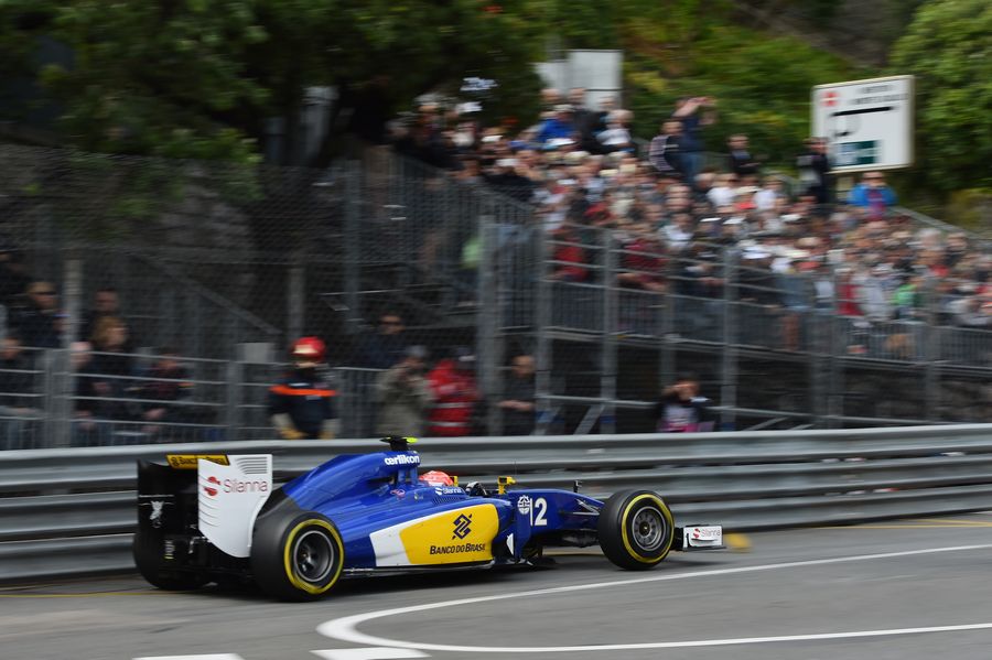 Felipe Nasr puts the C34 through its paces on Thursday morning