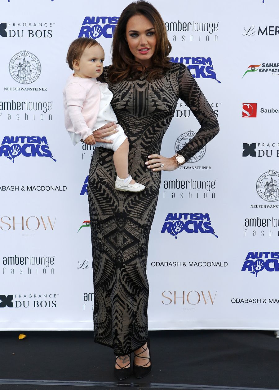 Tamara Ecclestone with daughter at Amber Lounge Fashion Show