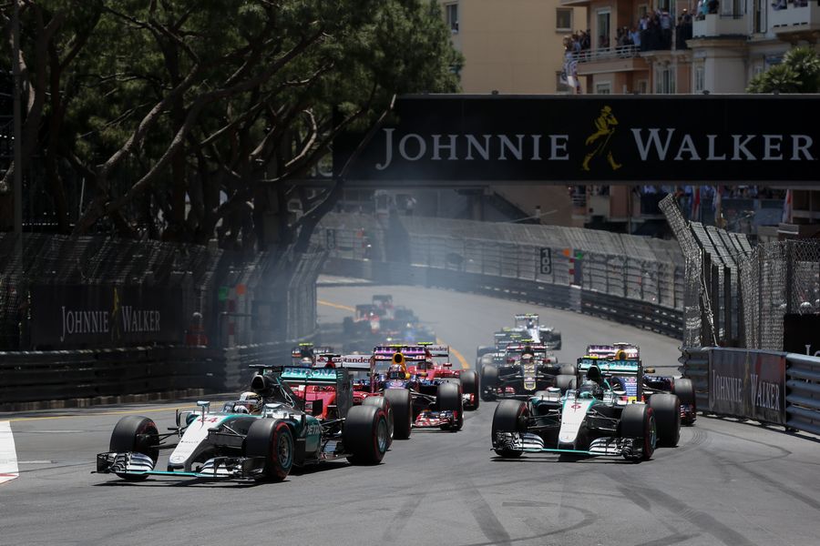 Lewis Hamilton leads the chasing pack