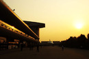The sun sets in Shanghai