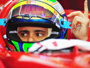 Felipe Massa signals to start his engine